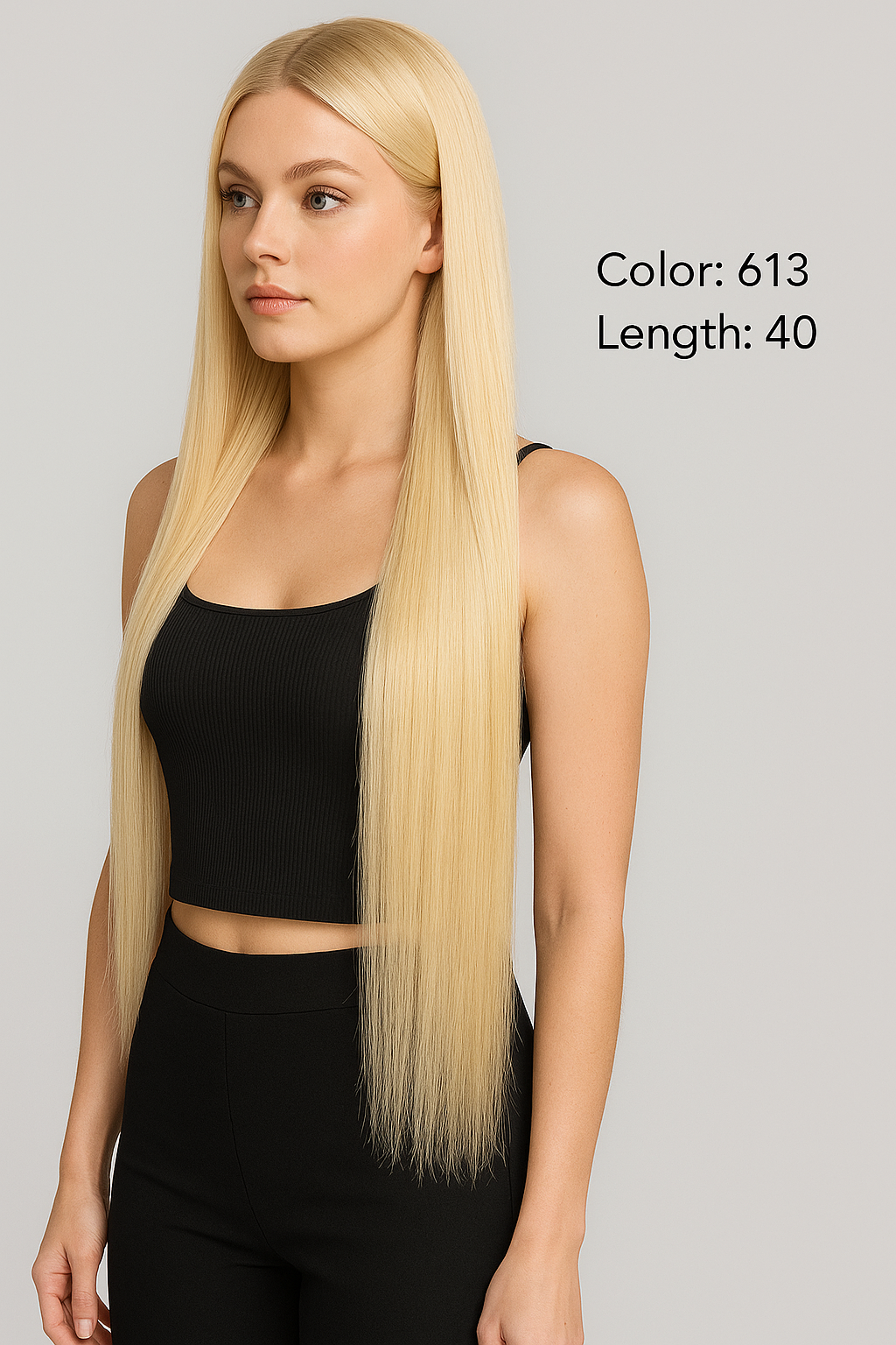 Human Hair Extensions Color 613 (Straight Texture)